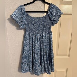 SHEIN Blue Floral Dress